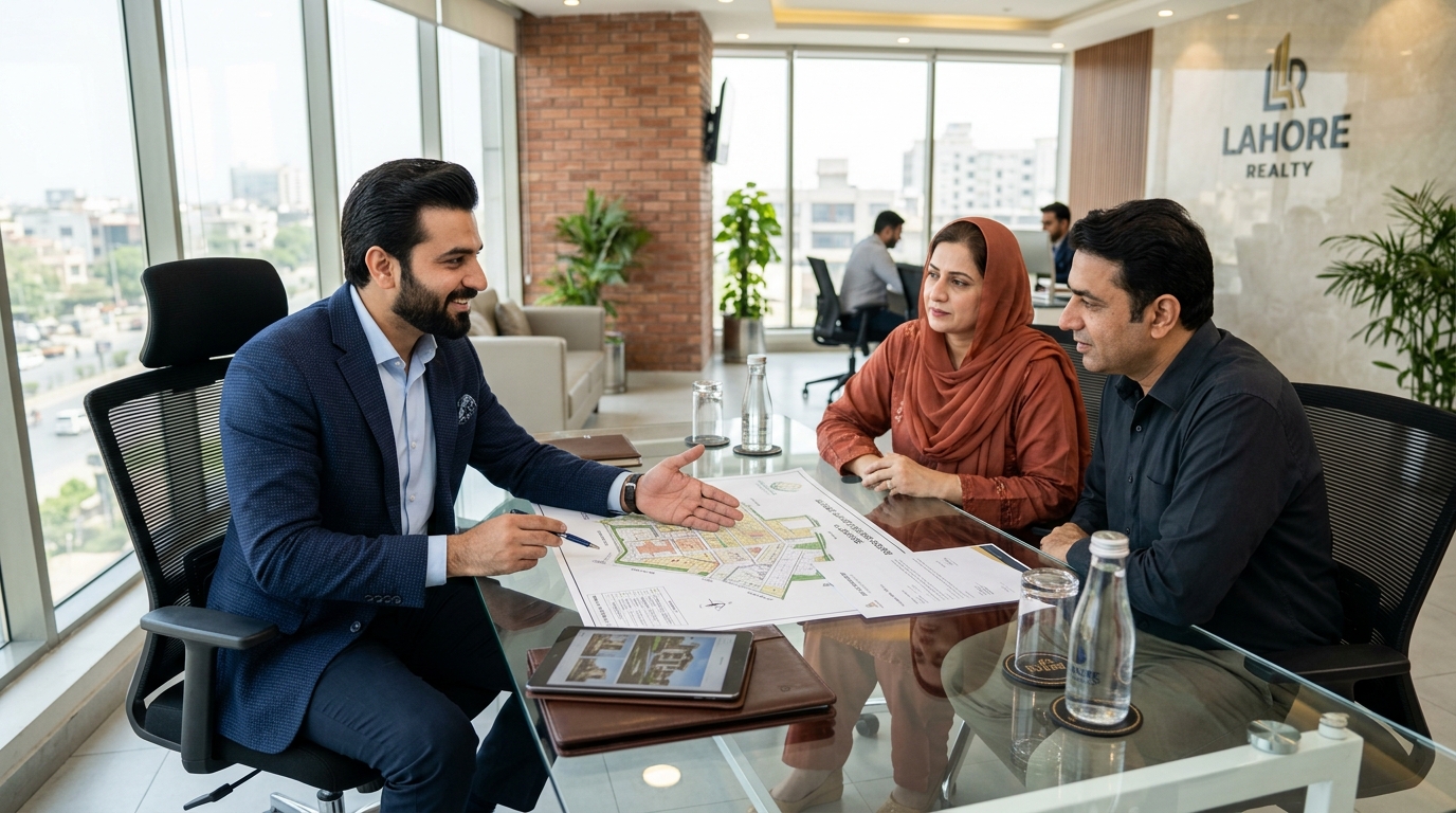 Eze Property real estate consultancy meeting in Lahore office